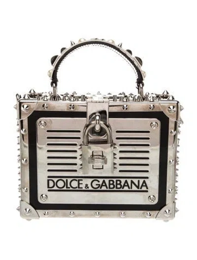 Pre-owned Dolce & Gabbana Patent Leather Dolce Box Bag In Black
