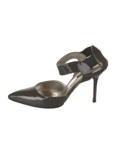 Pre-owned Dolce & Gabbana Patent Leather D'orsay Pumps In Black