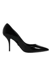 Dolce & Gabbana Black Patent Leather High Heels Pumps Shoes In Black