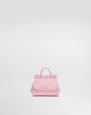 Dolce & Gabbana Patent Leather Mini Sicily Bag In Pink