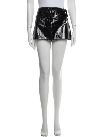 Pre-owned Dolce & Gabbana Patent Leather Mini Skirt In Purple