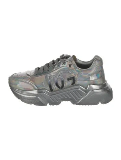 Pre-owned Dolce & Gabbana Patent Leather Patterned Sneakers