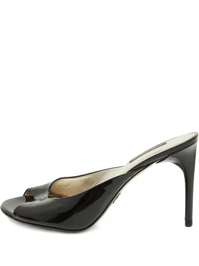 Pre-owned Dolce & Gabbana Patent Leather Peep-toe Sandals