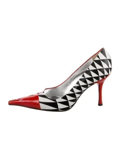 Pre-owned Dolce & Gabbana Patent Leather Printed Pumps In Multi
