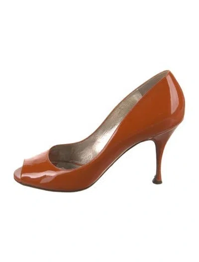 Pre-owned Dolce & Gabbana Patent Leather Pumps In Brown
