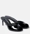 Dolce & Gabbana Patent Leather Open Toe Mules Heel 7 Cm In Black