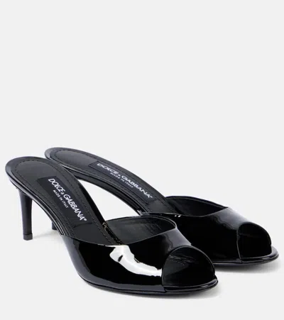 DOLCE & GABBANA PATENT LEATHER SANDALS