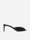 Dolce & Gabbana Patent Leather Open Toe Mules Heel 7 Cm In Black
