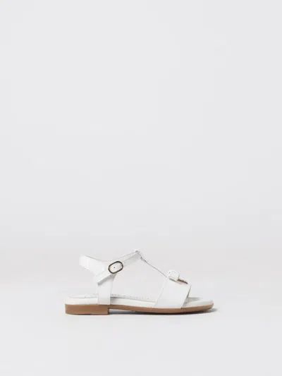 Dolce & Gabbana Kids' Patent Leather Sandals In Milk