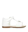 Dolce & Gabbana First Steps Patent Leather Sandals In White