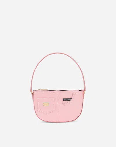 Dolce & Gabbana Patent Leather Shoulder Bag In Pink
