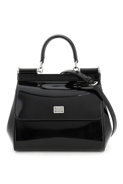 Dolce & Gabbana Medium Sicily Shoulder Bag In Nero