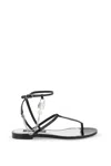 Dolce & Gabbana Woman Thong Sandal Black Size 7.5 Calfskin