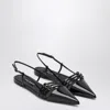 Dolce & Gabbana Patent Leather Slingback Ballet Flats In Black