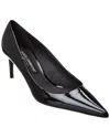 Dolce & Gabbana Stiletto Heel Patent Finish Pointed Toe Pumps In Black