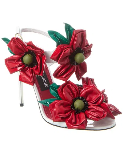 Dolce & Gabbana Floral-detail High-heel Sandals In White