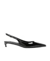 Dolce & Gabbana Patent Leather Cardinale Slingbacks In Black