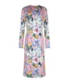 Dolce & Gabbana Silk-blend Floral Print Midi Dress In Multicolor