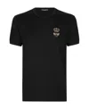 Dolce & Gabbana Crown And Bee Embroidered Crew Neck T-shirt In Black