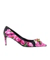 Dolce & Gabbana Bellucci 70 Crystal Embellished Floral Pumps In Multicolor