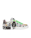 Dolce & Gabbana Pattern Printed Leisure Sports Shoes In White