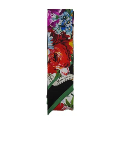 DOLCE & GABBANA DOLCE  GABBANA FLORAL PRINTED TWILL SCARF