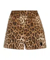 Dolce & Gabbana Pattern Shorts In Brown