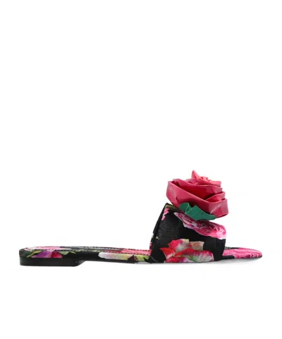 DOLCE & GABBANA DOLCE  GABBANA FLORAL MOTIF SLIDES