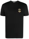 Dolce & Gabbana Crown And Bee Embroidered Crew Neck T-shirt In Black