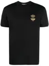 Dolce & Gabbana Crown And Bee Embroidered Crew Neck T-shirt In Black