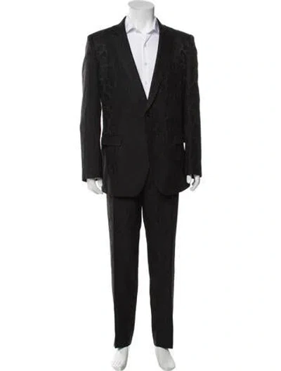 Pre-owned Dolce & Gabbana Pattern Two Piece Suit In Black