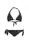 Dolce & Gabbana Black Polka Dot Bikini Set In Nero