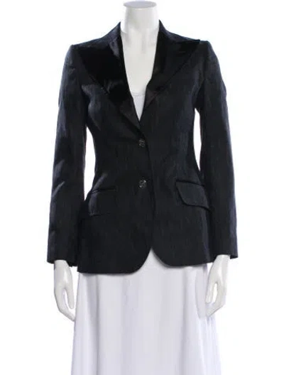 Pre-owned Dolce & Gabbana Patterned Blazer In Black