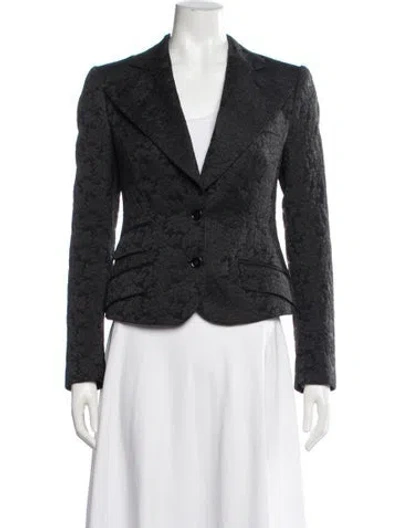 Pre-owned Dolce & Gabbana Patterned Blazer In Black