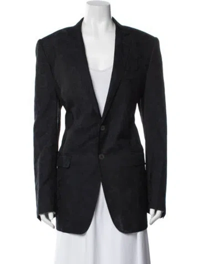 Pre-owned Dolce & Gabbana Patterned Blazer In Blue