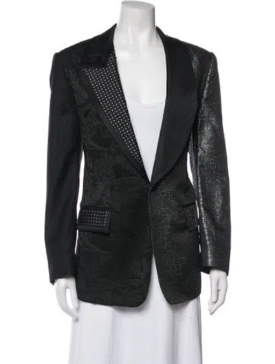 Pre-owned Dolce & Gabbana Patterned Blazer In Blue