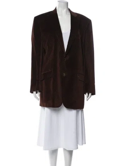 Pre-owned Dolce & Gabbana Patterned Blazer In Brown