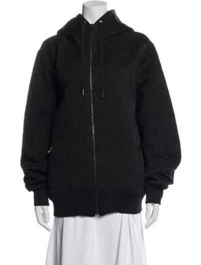 Pre-owned Dolce & Gabbana Patterned Bomber Jacket In Black