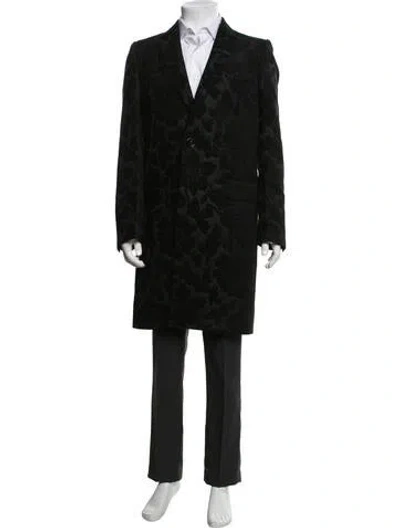 Pre-owned Dolce & Gabbana Patterned Coat In Black