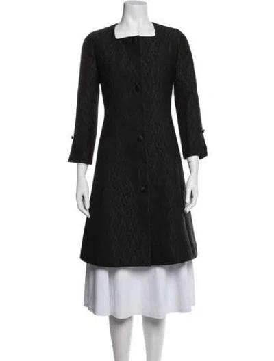 Pre-owned Dolce & Gabbana Patterned Coat In Black