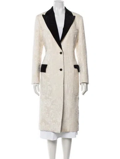 Pre-owned Dolce & Gabbana Patterned Coat In Black/neutrals