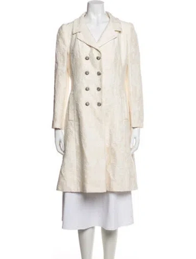 Pre-owned Dolce & Gabbana Patterned Coat In Neutral