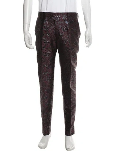 Pre-owned Dolce & Gabbana Patterned Dress Pants In Multicolor