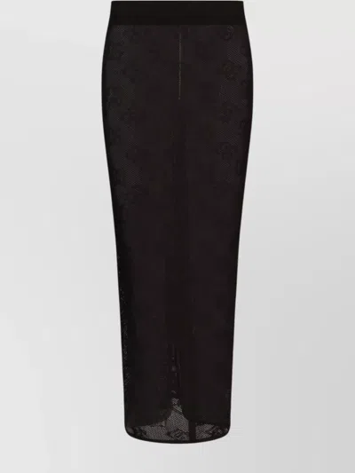 DOLCE & GABBANA PATTERNED HIGH-WAIST MIDI SKIRT SLIT DETAIL