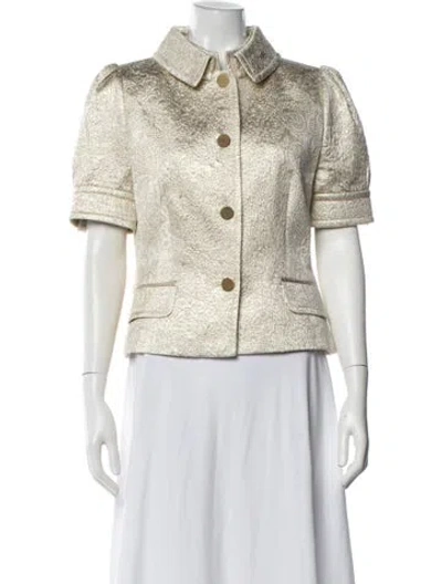 Pre-owned Dolce & Gabbana Patterned Jacket In Neutral