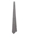 Dolce & Gabbana Micro-design Jacquard Tie In Gray