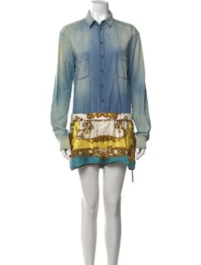 Pre-owned Dolce & Gabbana Patterned Jumpsuit In Blue