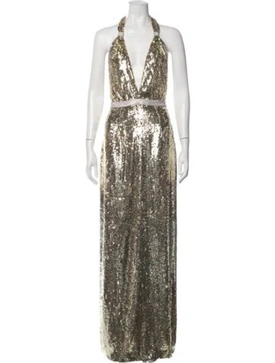 Pre-owned Dolce & Gabbana Patterned Long Dress In Multi