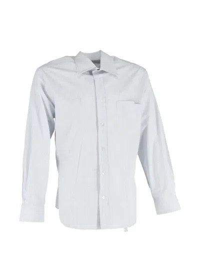 Pre-owned Dolce & Gabbana Patterned Long-sleeve Shirt In White