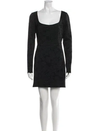 Pre-owned Dolce & Gabbana Patterned Mini Dress In Black